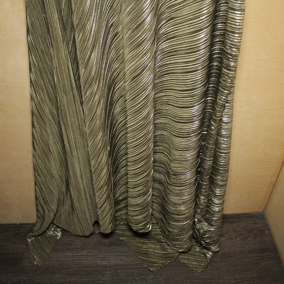 NWT MAJE Royal Pleated Maxi Dress In Khaki sz 40 $415 - Picture 11 of 16
